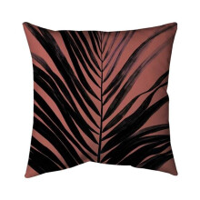 Begin Home Decor 5541-2020-FL133-1 20 x 20 in. Coral Tropical Palm Leave-Double Sided Print Indoor Pillow