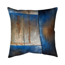 Begin Home Decor 5541-2020-AB13 20 x 20 in. Luminous Blue & Bronze Shape-Double Sided Print Indoor Pillow