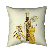 Begin Home Decor 5541-2020-GA12 20 x 20 in. Olive Oil & Pepper-Double Sided Print Indoor Pillow