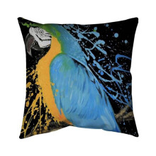 Begin Home Decor 5541-2626-AN332 26 x 26 in. Blue Macaw Parrot-Double Sided Print Indoor Pillow