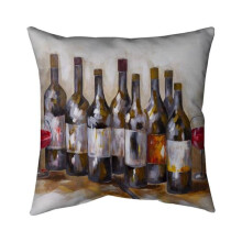 Begin Home Decor 5541-2020-GA35 20 x 20 in. Red Wine-Double Sided Print Indoor Pillow