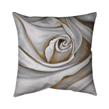 Begin Home Decor 5541-2020-FL11 20 x 20 in. White Rose Closeup-Double Sided Print Indoor Pillow