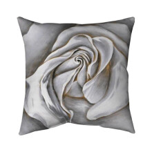 Begin Home Decor 5541-2020-FL12 20 x 20 in. White Rose Delicate-Double Sided Print Indoor Pillow