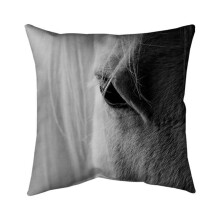 Begin Home Decor 5541-2020-PH16 20 x 20 in. The White Horse Eye-Double Sided Print Indoor Pillow