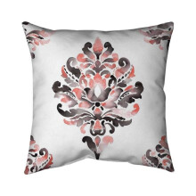 Begin Home Decor 5541-2020-PA5-1 20 x 20 in. Coral Baroque Ornament-Double Sided Print Indoor Pillow