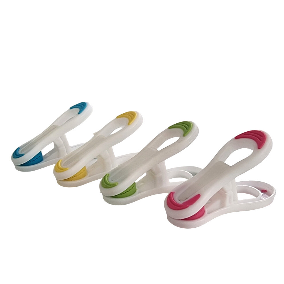 Bettina Sunbed Beach Towel Clips X 4 Clamps Small Pegs Laundry Clothes Multicoloured