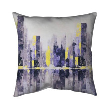 Begin Home Decor 5541-2020-CI130 20 x 20 in. Abstract Purple City-Double Sided Print Indoor Pillow
