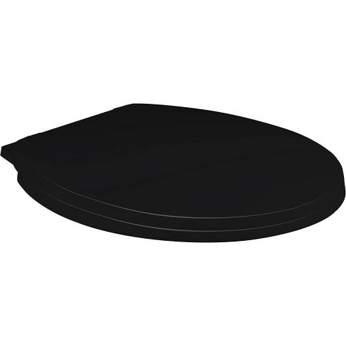 Ram® Black Soft Close Toilet Seat with Adjustable Hinges LOO Toilet Seat Quick Release Easy