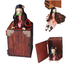 Demon Animation Slayer Kamado Nezuko Figure Box Lying Car Home Decoration Gifts