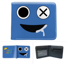 (Blue) Roblox Rainbow Friends Bifold Short Wallet Id Window Coin Zipper Card Bag Gifts