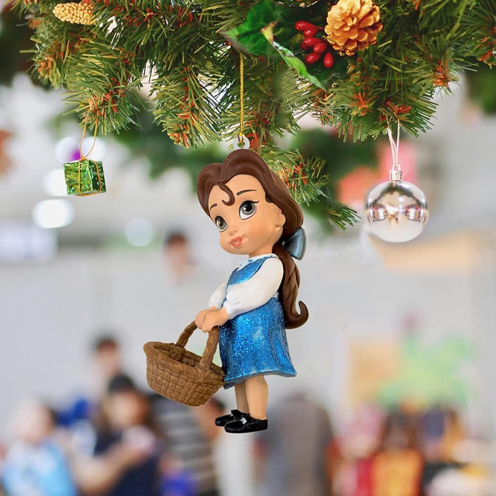 (Belle) Christmas Pendant Princess Ornaments Acrylic Xmastree Party Hanging Decor