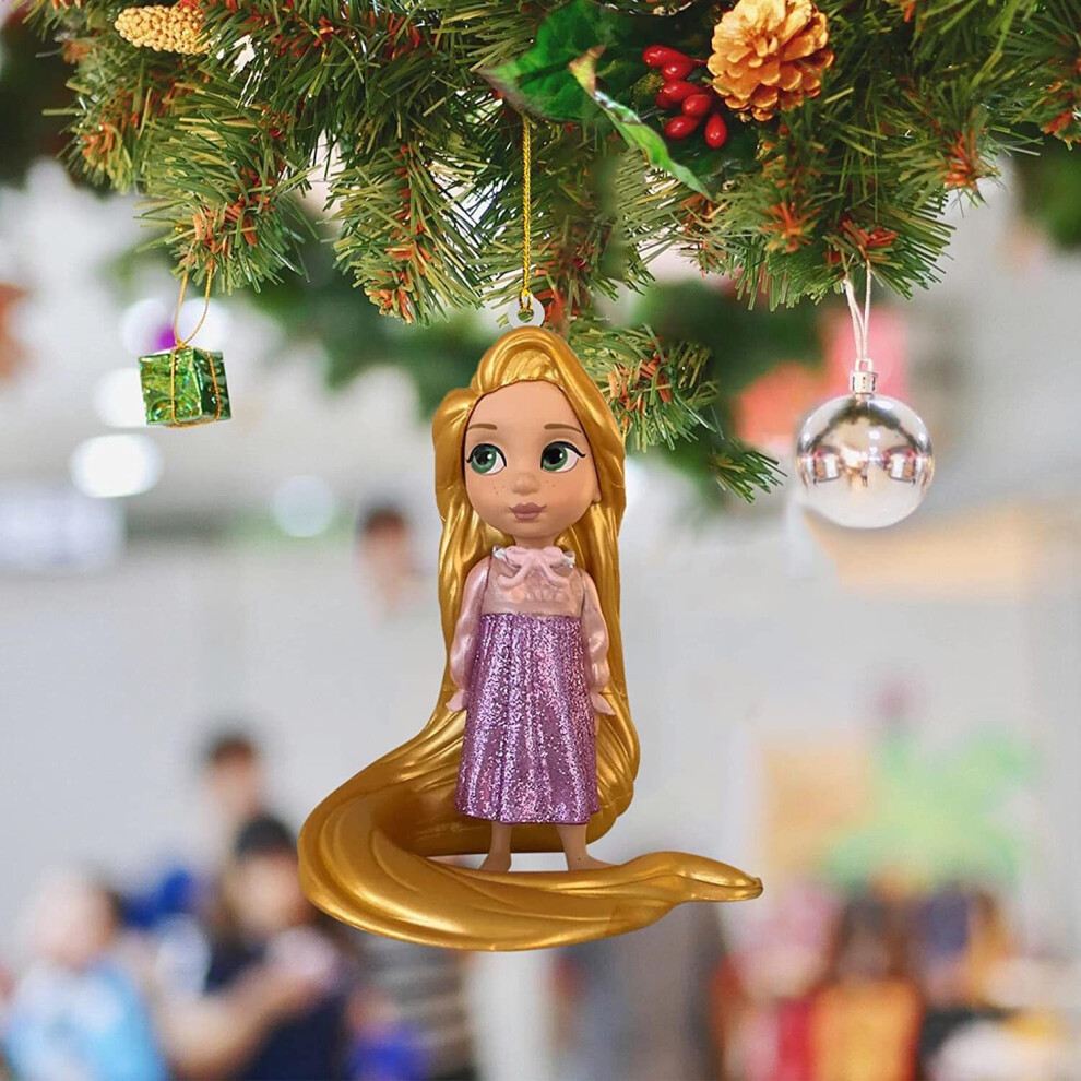(Rapunzel) Christmas Pendant Princess Ornaments Acrylic Xmastree Party Hanging Decor