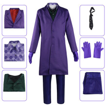 (L) Knight Dark The Batman Joker Suit Coat Cosplay Costume Halloween Outfits Uniform