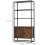 Industrial Bookcase Large Vintage Display Side Cabinet Tall Rustic Storage Unit 4