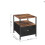 Industrial Bedside Table Rustic Drawer Cabinet Vintage Metal Side End Table Unit 4