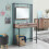 Industrial Dressing Table Vintage Retro Vanity Unit Mirror Rustic Oak Bedroom 1