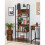 Tall Industrial Bookcase Vintage Display Unit Rustic Slim Storage Shelf Cabinet 2