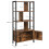 Large Industrial Bookcase Vintage Storage Unit Rustic Metal Cabinet Tall Display 6