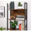 Tall Industrial Bookcase Vintage Display Unit Rustic Slim Storage Shelf Cabinet 3
