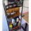 Tall Industrial Bookcase Vintage Display Unit Rustic Slim Storage Shelf Cabinet 4