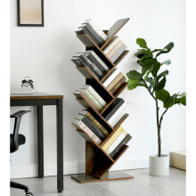 Rustic Shelving Unit Small Vintage Industrial Bookcase Display Storage Cabinet Unit