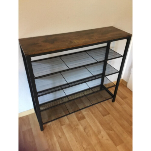 Industrial Shoe Rack Tall Rustic Storage Vintage Retro Hall Organiser ...