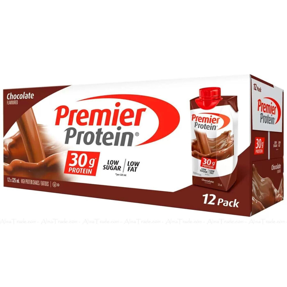 Premier Protein Chocolate Flavour Drink Shake 12 x 325ml 