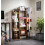 Tall Rustic Bookcase Rustic Storage Display Cabinet Vintage Industrial Room Divider Shelf 2