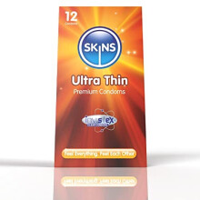 AMSKUT12 Ultra Thin Premium Condoms Multipack No Latex Smell and Extra Lubrication Pack of 12