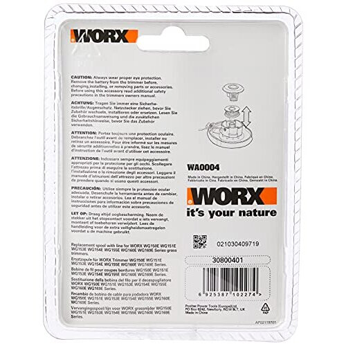 WORX WA0004 Replacement Spool and Line for WORX Grass Trimmers Orange 1