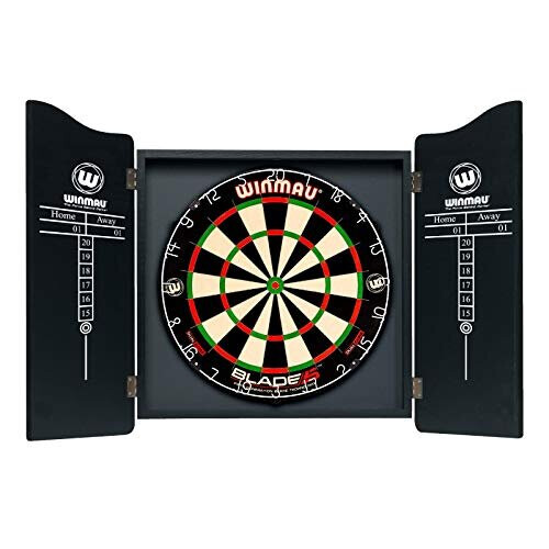 winmau Rosewood Deluxe Dartboard Cabinet 2