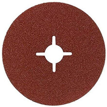 Bosch 2609256248 Fibre Sanding Disc Set for Angle Grinder Clamped for Wood and Metal 115 mm Disc 22 mm Bore 12 Pieces Mixed Grit