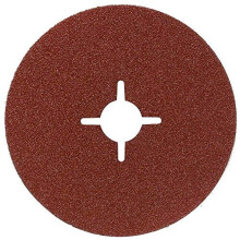 Bosch 2609256255 Fibre Sanding Disc Set for Angle Grinder Clamped for Wood and Metal 180 mm Disc 22 mm Bore 12 Pieces Mixed Grit