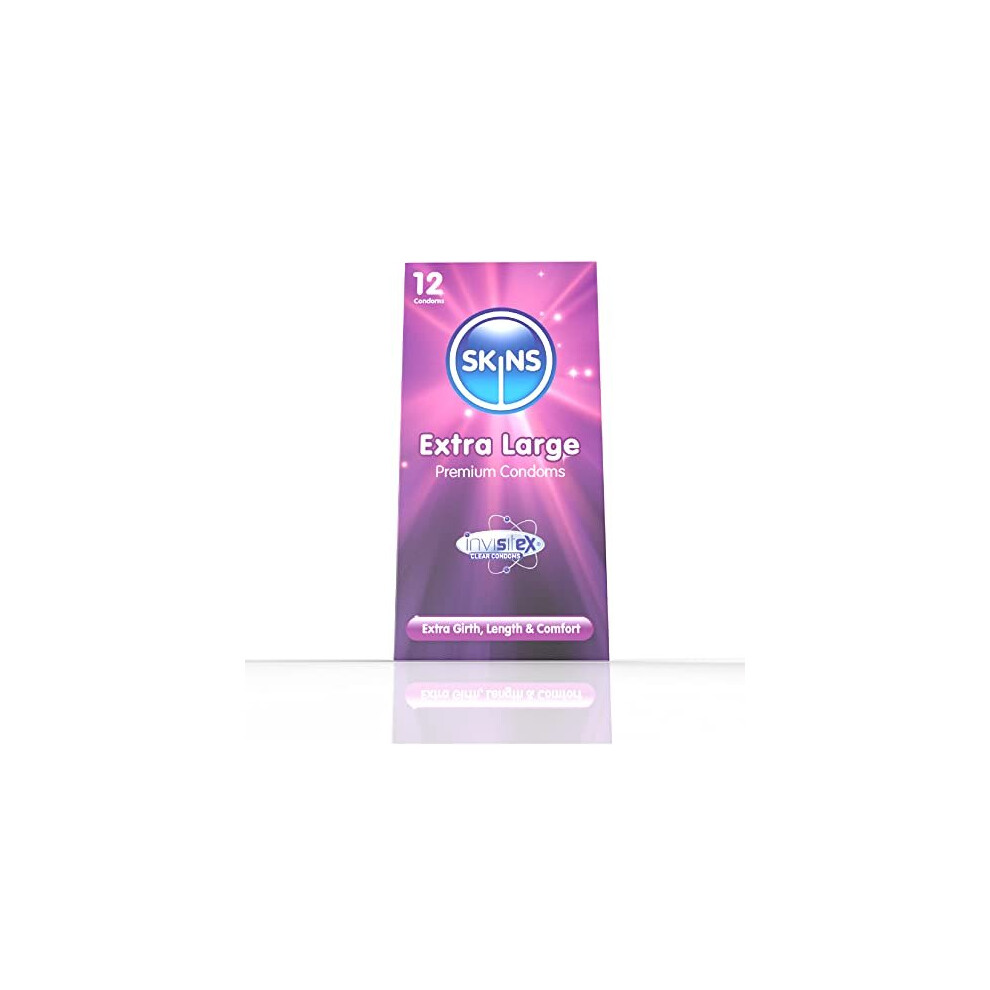Skins Extra Large Xl Condoms Natural Latex Extra Large Condom Pre Lubed For Comfort 12 Pack