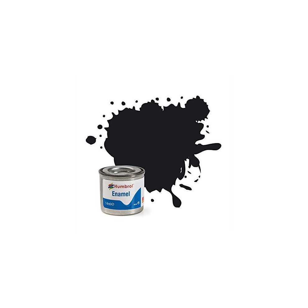 Humbrol Black No 1 Tinlet Enamel Paint 21 Gloss 14Ml