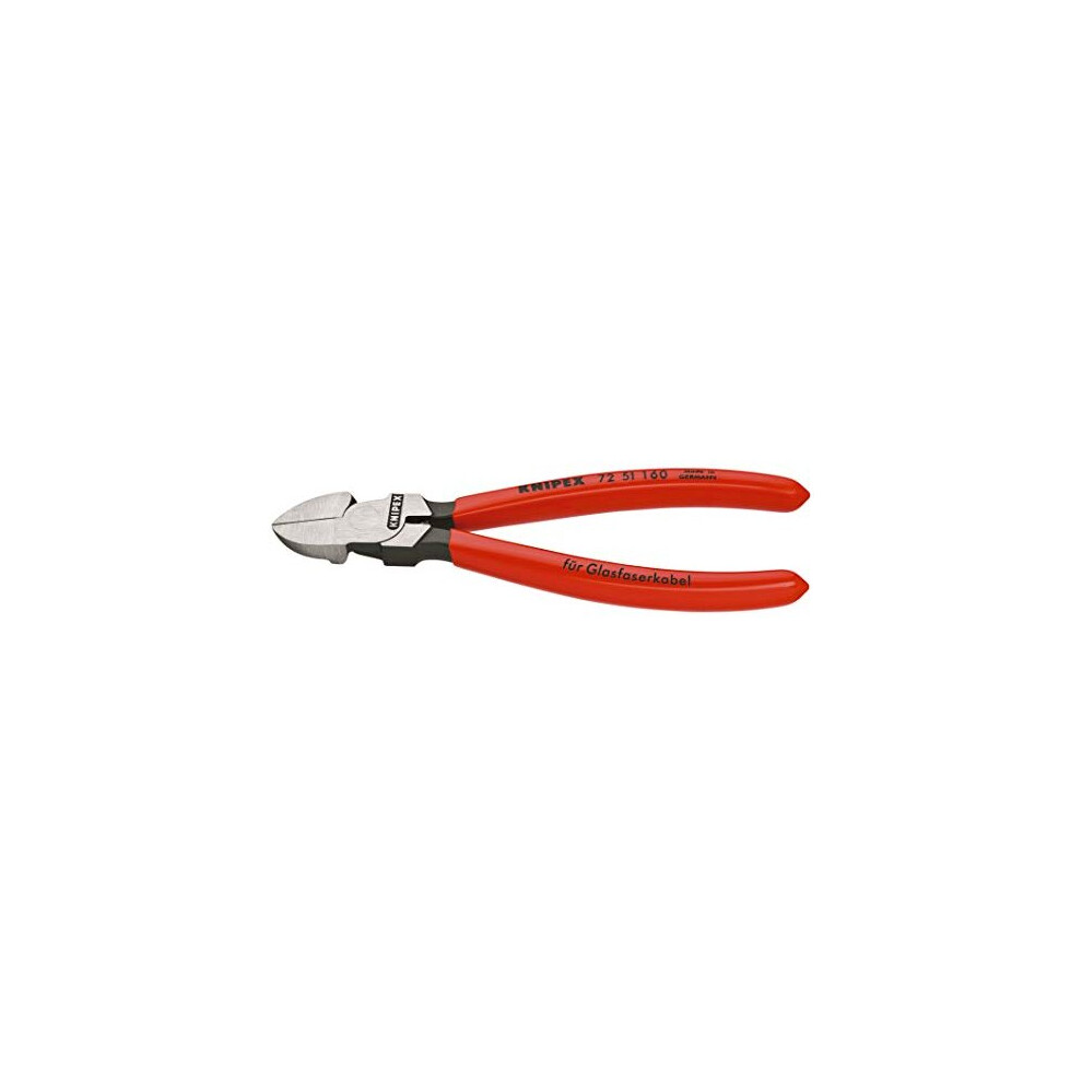 Knipex Diagonal Cutter For Fibre Optics Plastic Coated 160 Mm 72 51 160