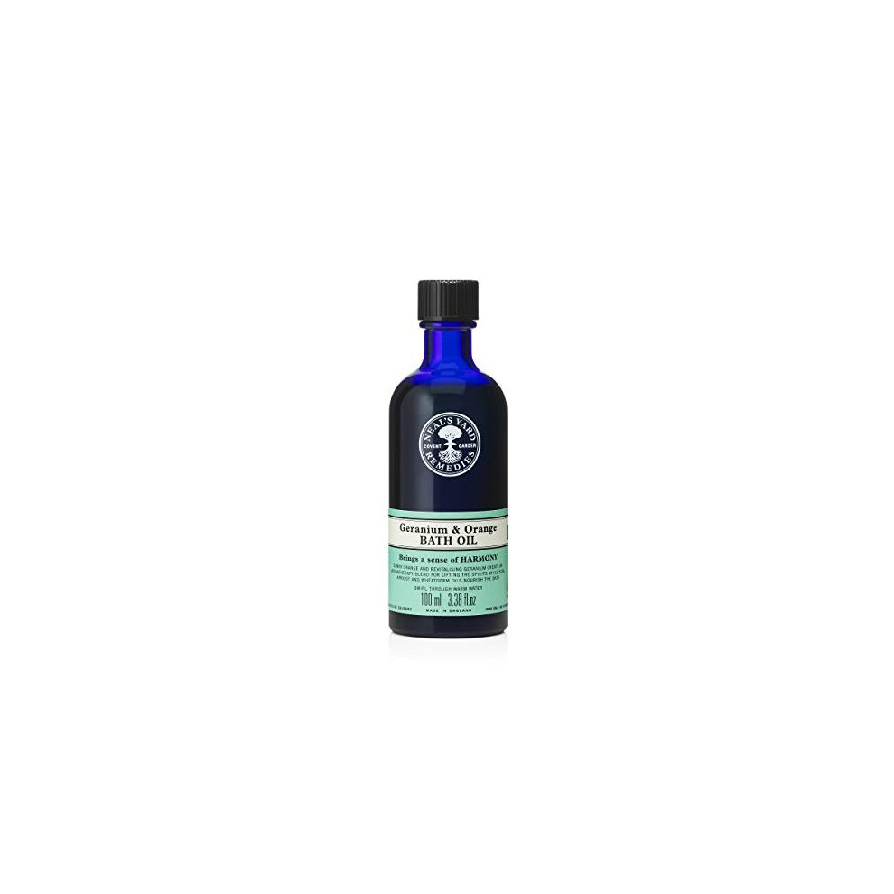 Neal's Yard Remedies Orange Geranium Bath Oil Energise Body Mind W Uplifting Scents 100Ml