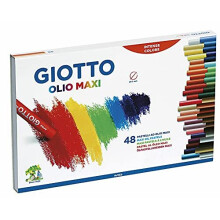 Olio Maxi Oil Pastel Set for Children 48 Assorted Colours Large Kids Artist Pastels Ideal for Home and Schools