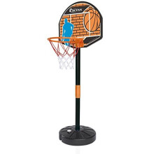 Smoby 107407609 Kids Basketball Hoop  Stand  Adjustable to 160cm  Decorated Backboard 24cm Basket with Net plus 16cm Ball  Ages 4