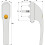 Abus 485183 FG300 W SB Lockable Window Handle White 5