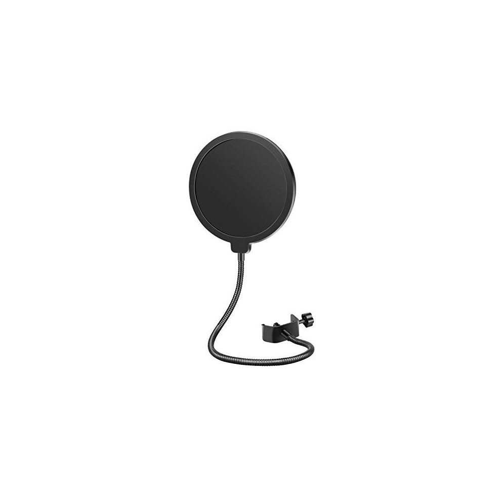 Professional Microphone Pop Filter Shield Compatible with Blue Yeti and Any Other Microphone Dual Layered Wind Pop Screen With A Flexible 360 Degree