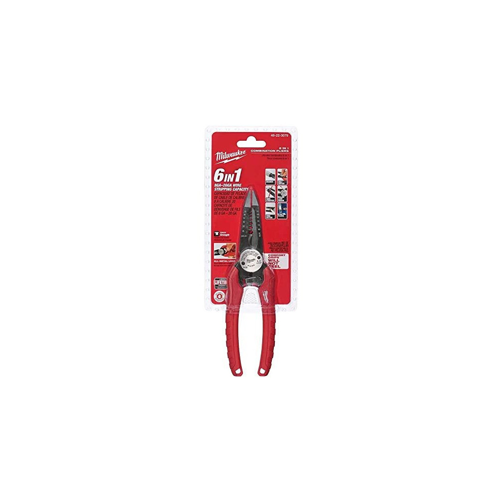 48223079 6InOne Combination Wire Stripping and Reaming Pliers for Electricians