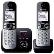 KXTG6822EB Twin DECT Cordless Telephone Set with Answer Machine