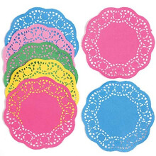 EV191 Coloured Paper Doilies Value Pack Creative Art Supplies for Children Crafts Card Making and Decorations Pack of 120 Assorted