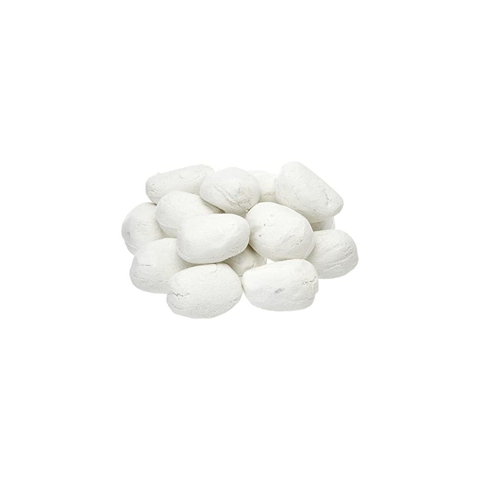 Coals 4 You c4uwp2020 White Ceramic Pebbles For Bio Ethanol and Gas Fireplaces In Branded Packaging Black60mm x 40mm x 40mm