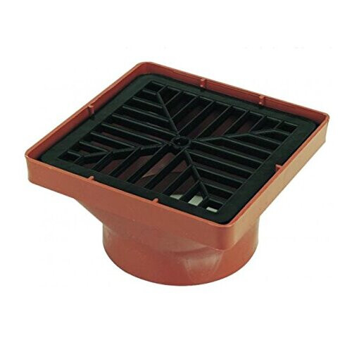 Underground Drain 110mm Square Hopper  Grid