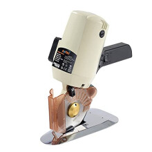 KATSU Electric Fabric Cutter 220V 250W with 100mm Blade and 27mm Max Trimming Thickness Cloth Textile Leather Rubber Cutting Machine 103916