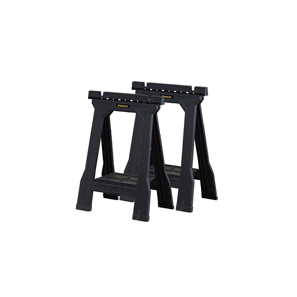 Folding Junior Work Bench Saw Horse Twin Pack with Tray for Tools and Small Parts STST170355