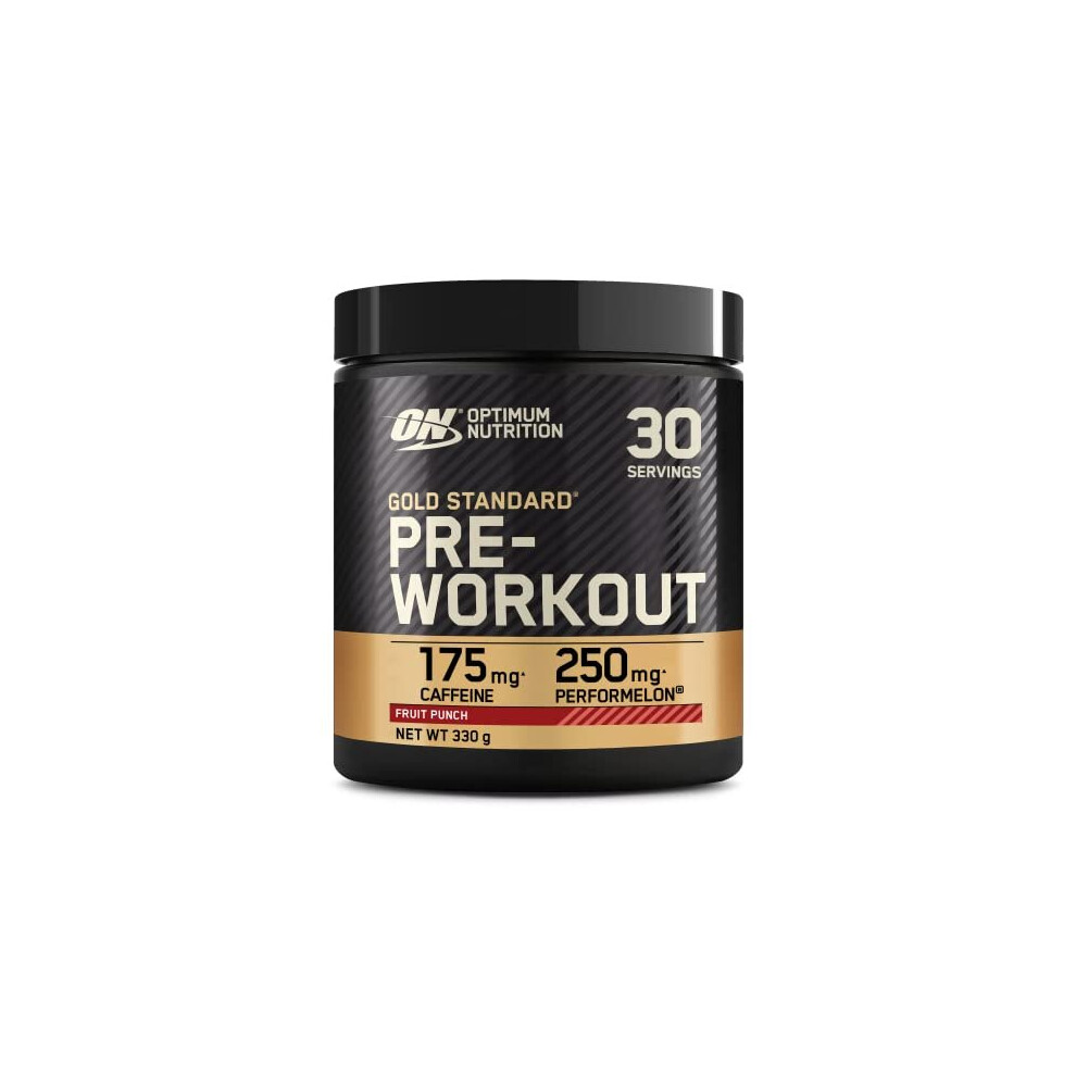 Optimum Nutrition Standard Pre Workout Powder Energy Drink With Creatine Monohydrate Beta Alanine Caffeine And Vitamin B Complex Fruit Punch 30 Servings 330G Gold