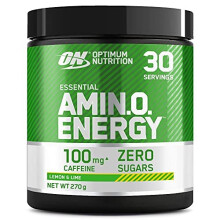 Optimum Nutrition Amino Energy Pre-Workout Powder Lemon Lime, 30 Servings, 270 g, Caffeine, Beta-Alanine, Vitamin C + Amino Acids